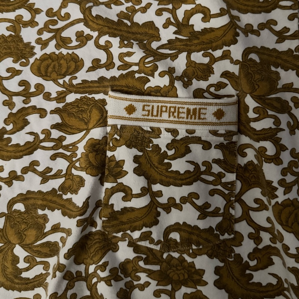 Supreme Gold and White Paisley L/S